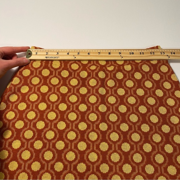 Zara Geometric Retro-Inspired Orange Mini Skirt - Picture 9 of 10